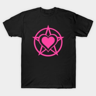 Pink Pagan Heart Cheeky Witch® T-Shirt